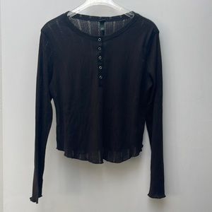 Wild Fable Buttoned Crop